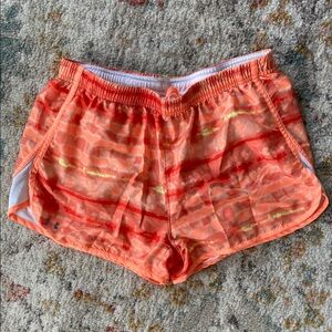 Under Armour Orange Athletic Shorts Lightweight Performance